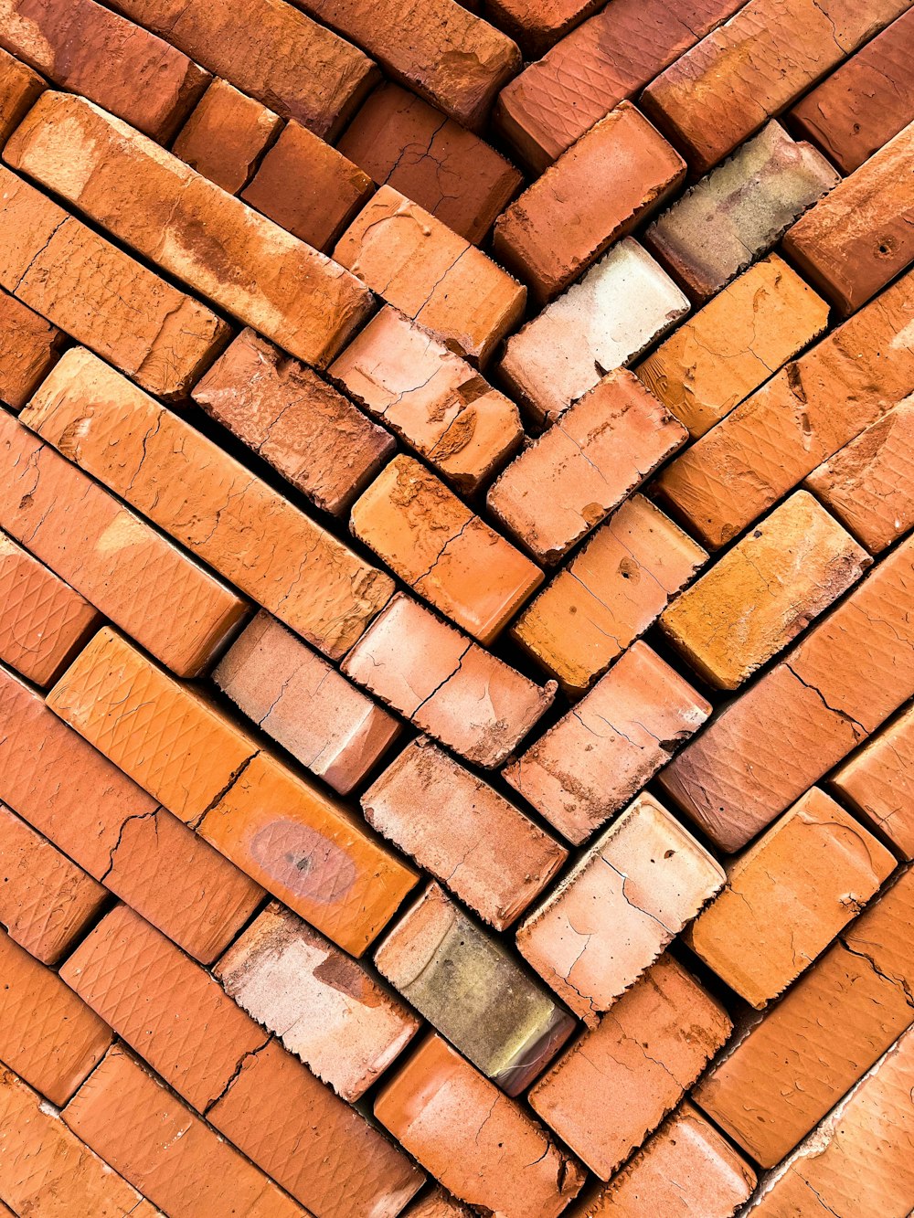 a close up of a brick wall made of bricks