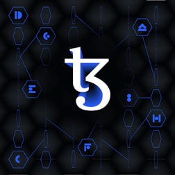 a blue and black background with the letter t5