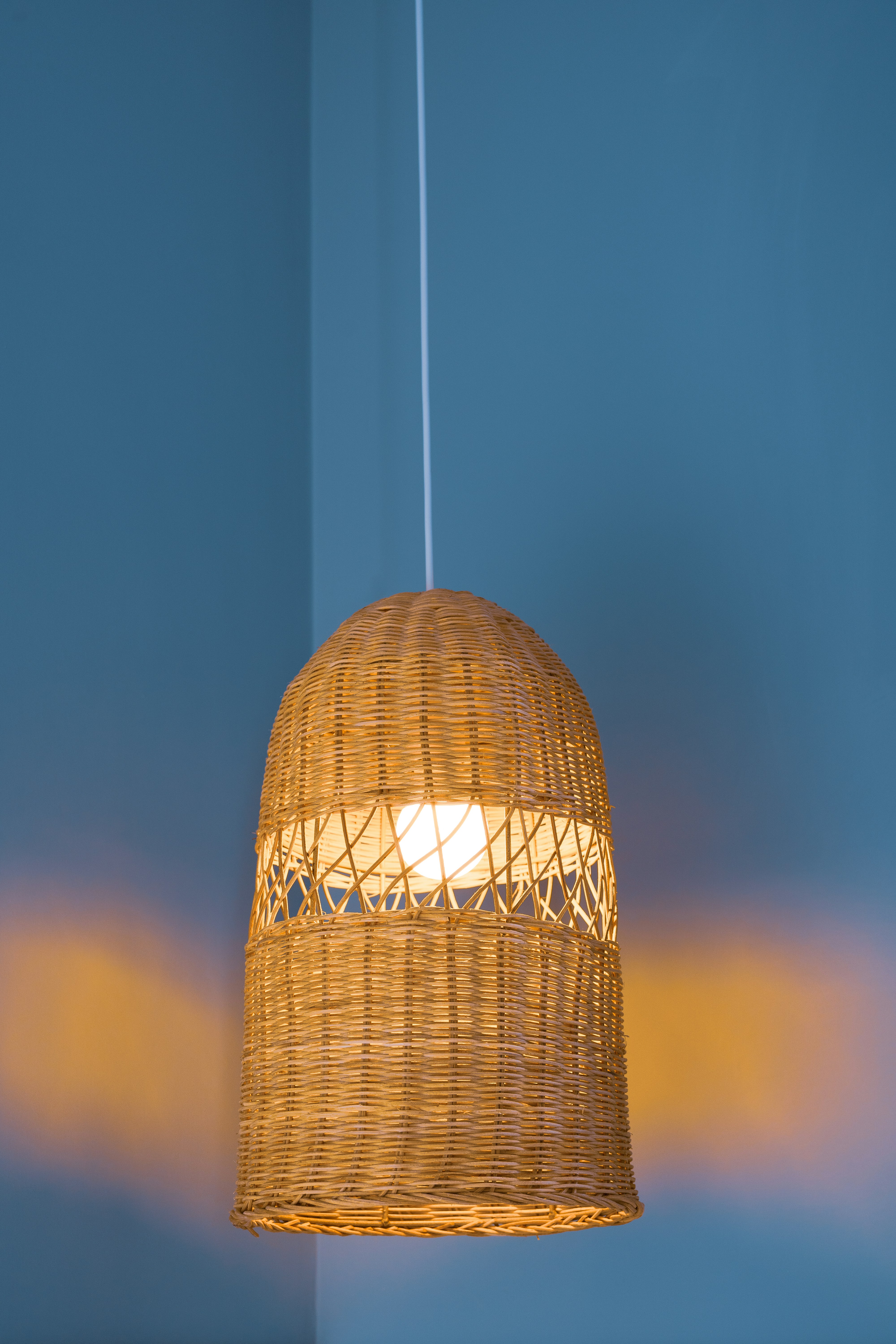 Handwoven Rattan Pendant