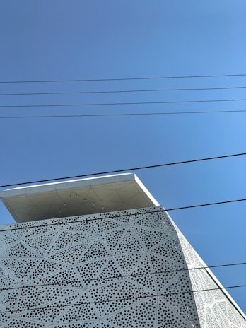 An image depicting a commercial building with advanced electrical systems installed.