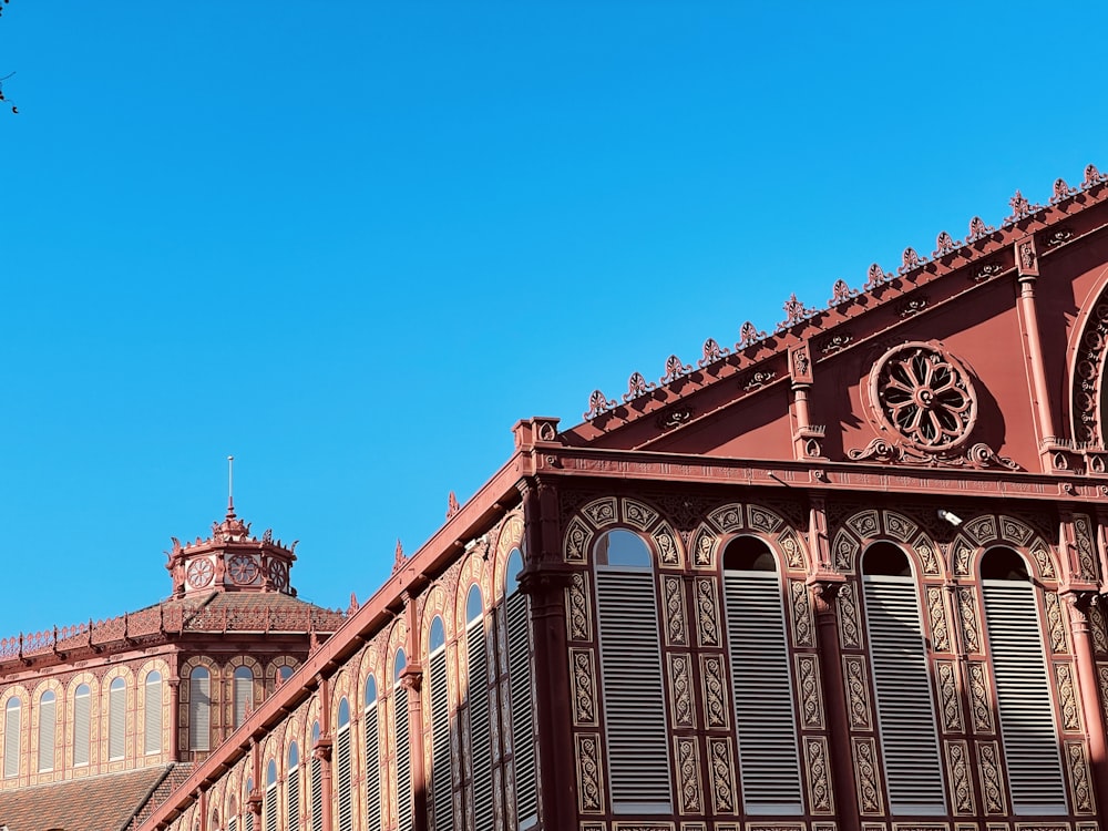 a large building with a clock on the top of it