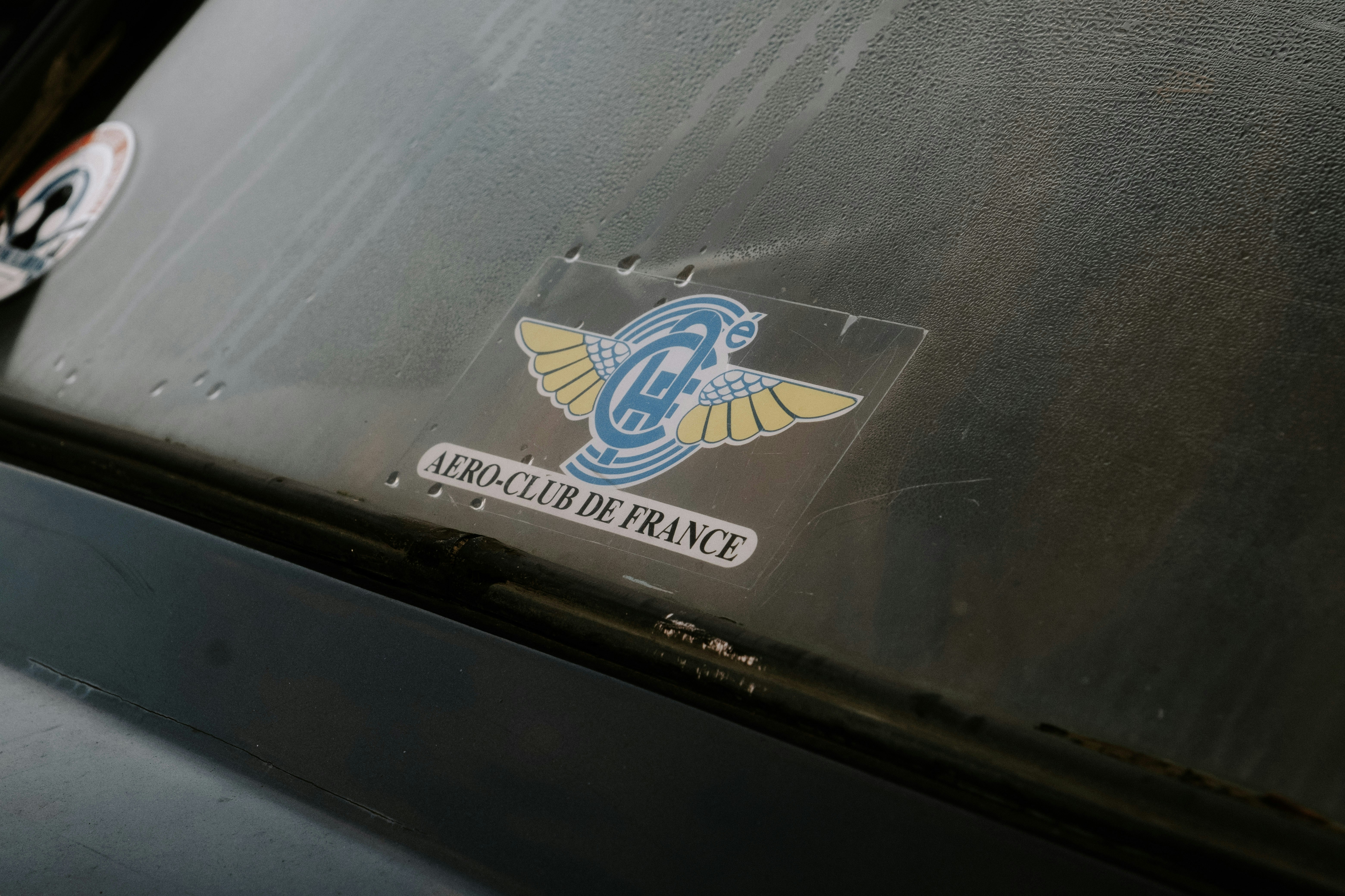 a sticker on the side of a vehicle