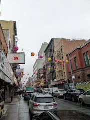 a city street filled with lots of traffic