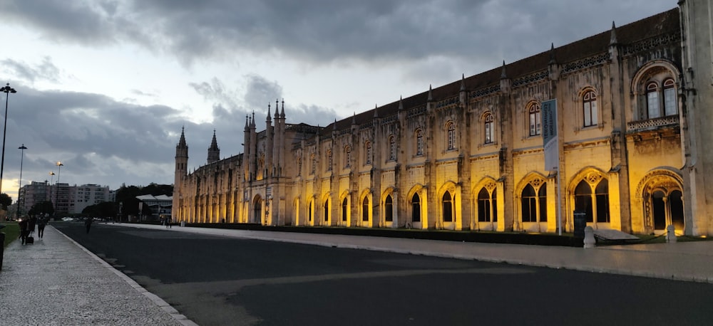 a large building with a clock tower on the side of it