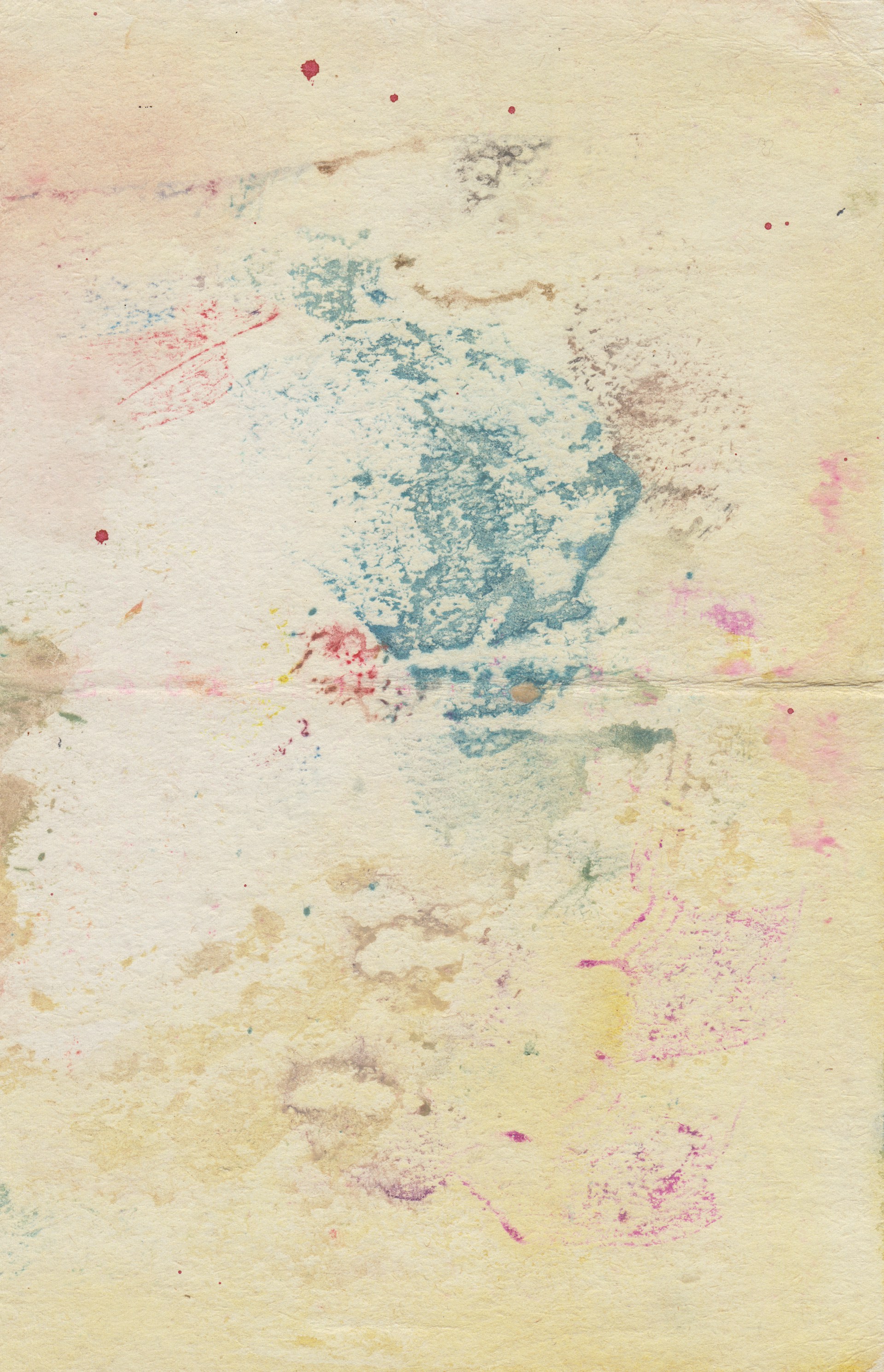 a piece of paper that has some paint splattered on it