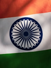 a close up of the flag of india