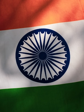 a close up of the flag of india