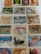 The image features a collection of various Indian postage stamps, each with unique designs and themes. The stamps depict a range of subjects including historical figures, animals, national symbols, and significant events. The stamps come in different colors and denominations, and some are marked with postal cancellation marks.