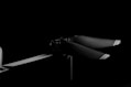 a black and white photo of a pair of scissors