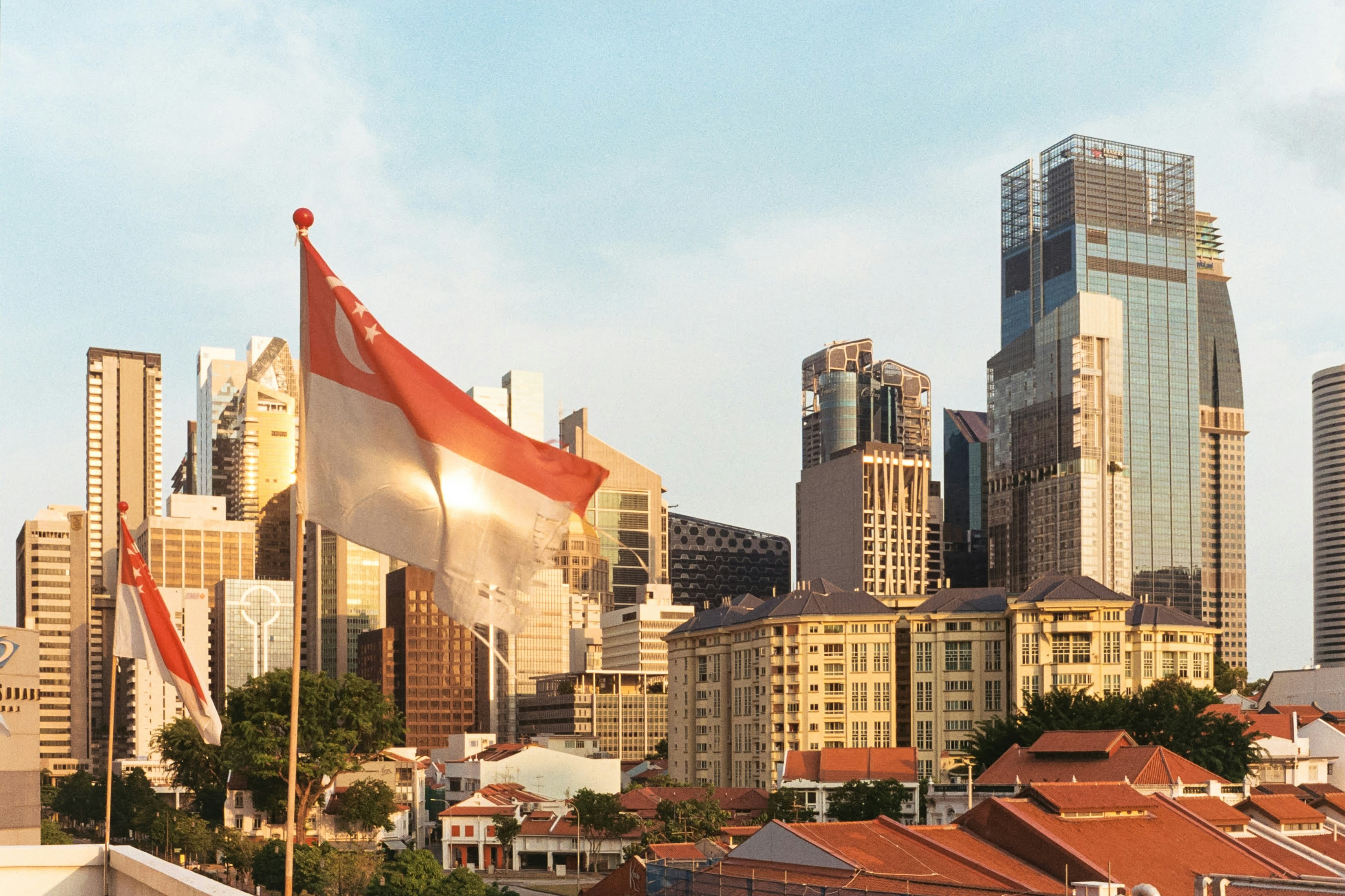 a tall building in a city