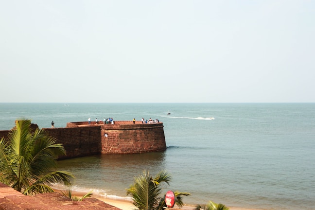 a view of a body of water with a boat in the distance