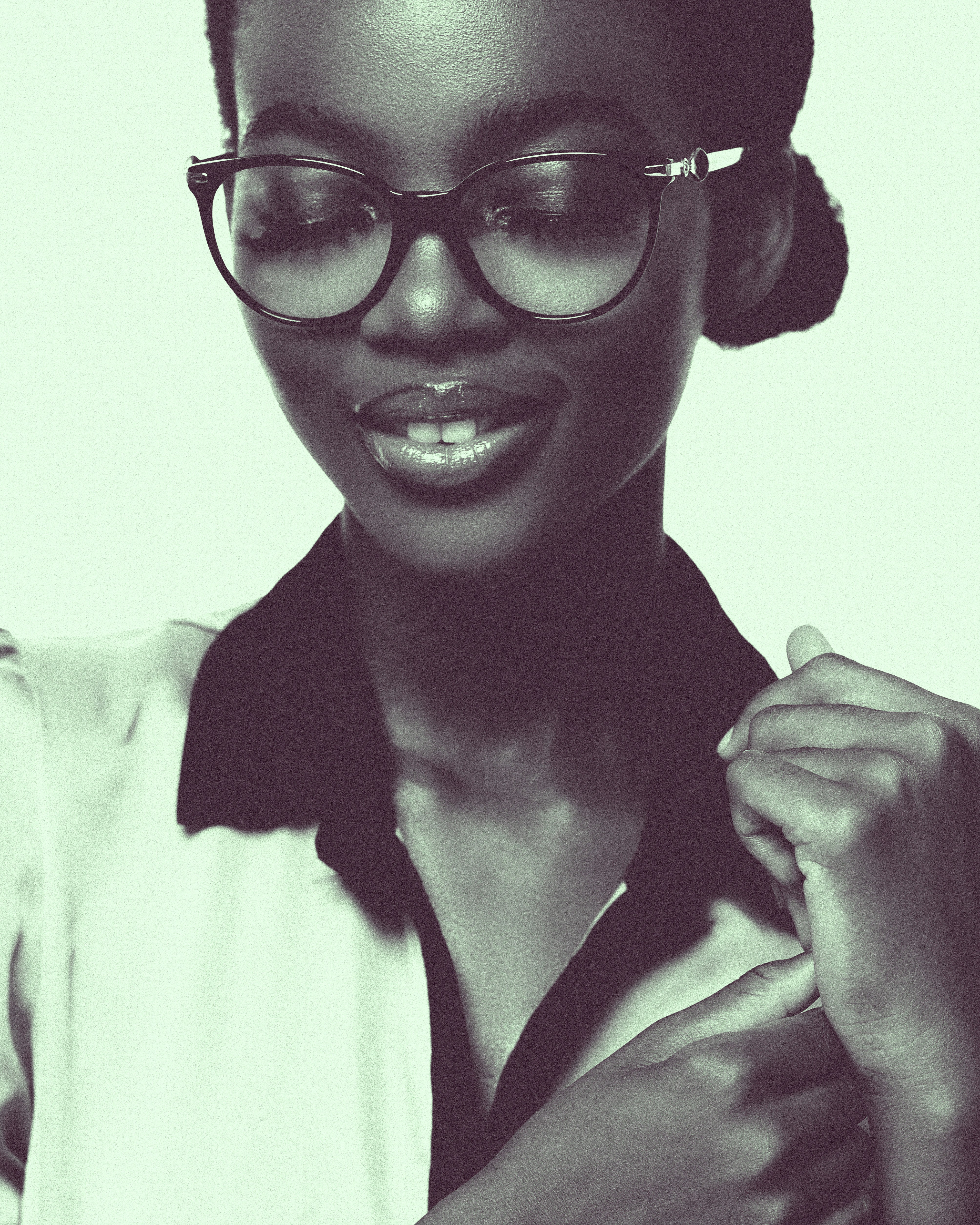 Black couple with eyeglasses
