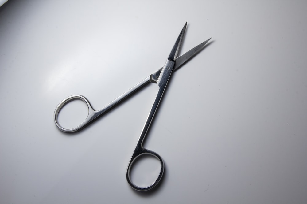 a pair of scissors sitting on top of a table