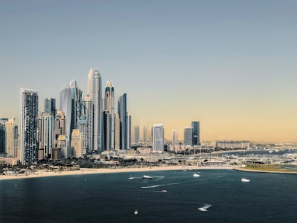 a view of a city from the water