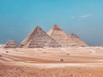 the pyramids of giza are in the desert