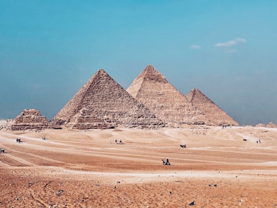 the pyramids of giza are in the desert