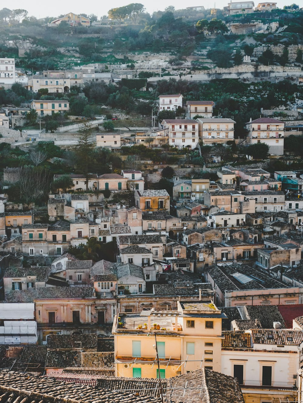 a view of a city with lots of buildings