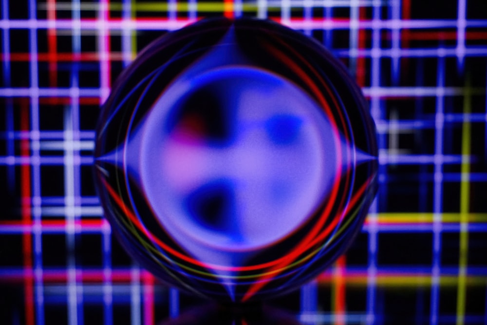 a close up of a magnifying glass on a table