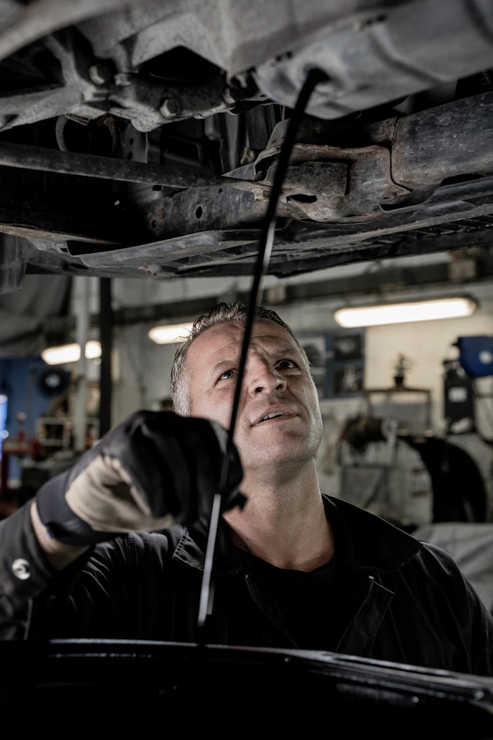 Mechanic working in the garage