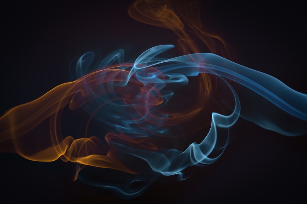 a close up of smoke on a black background