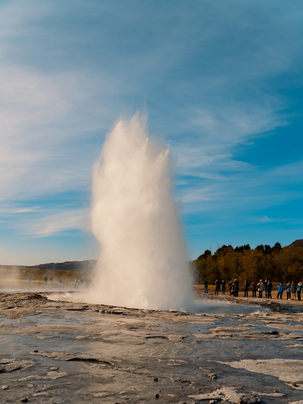 a large geyser spewing water into the air