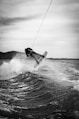 a person on a surfboard in the water