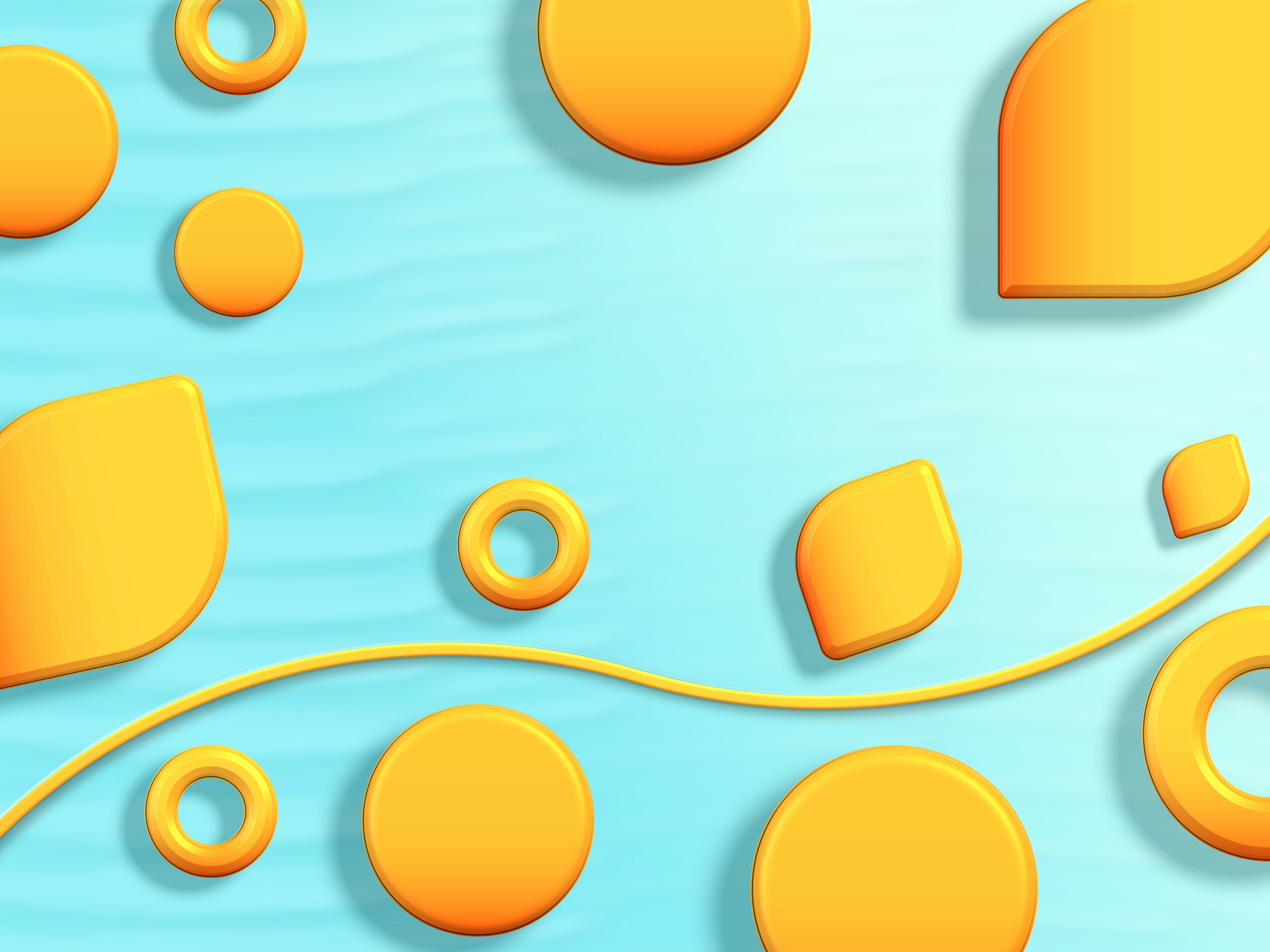 Abstract Shape 3D Rendering Gold Blended Texture