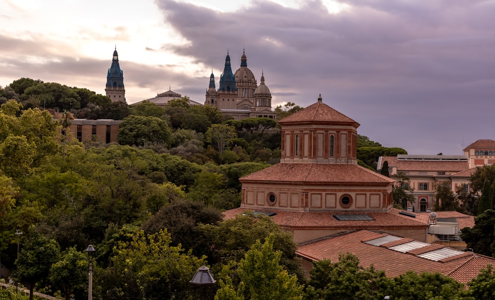 a view of a city from a hill