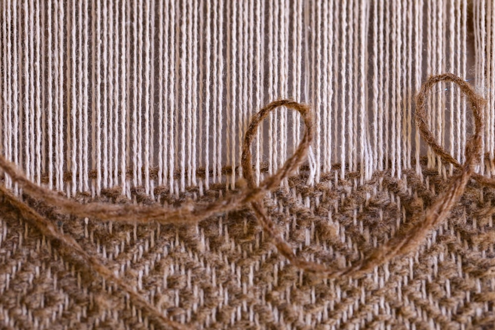 a close up of a piece of yarn