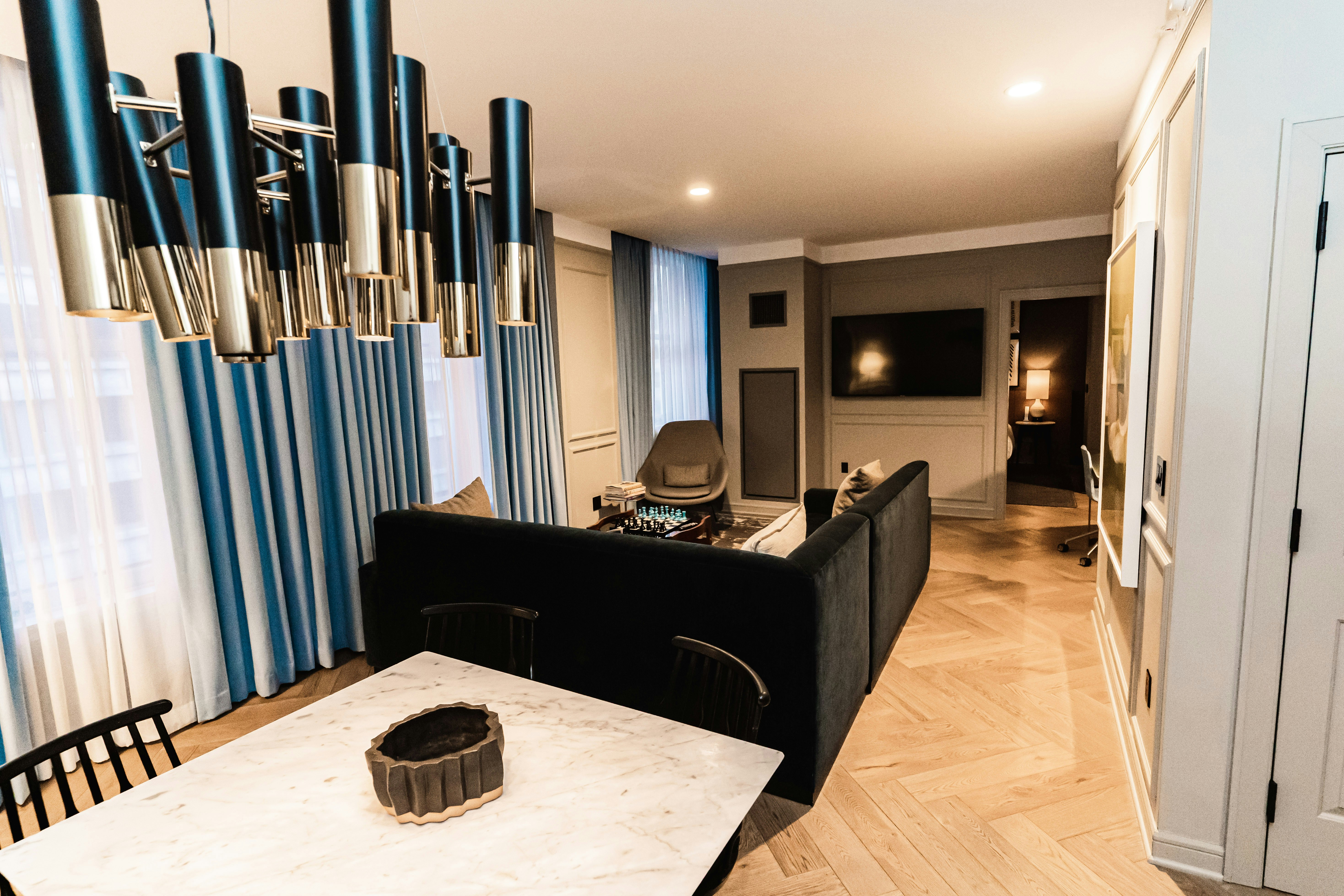 finished basement family room in Chicago