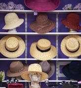 Display of Summer Beach Hats