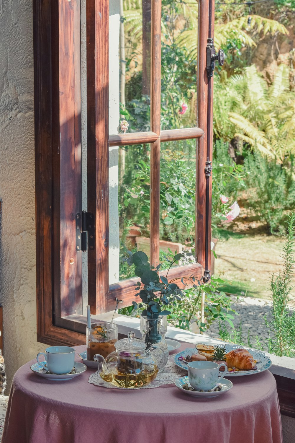 a table that has some food on it