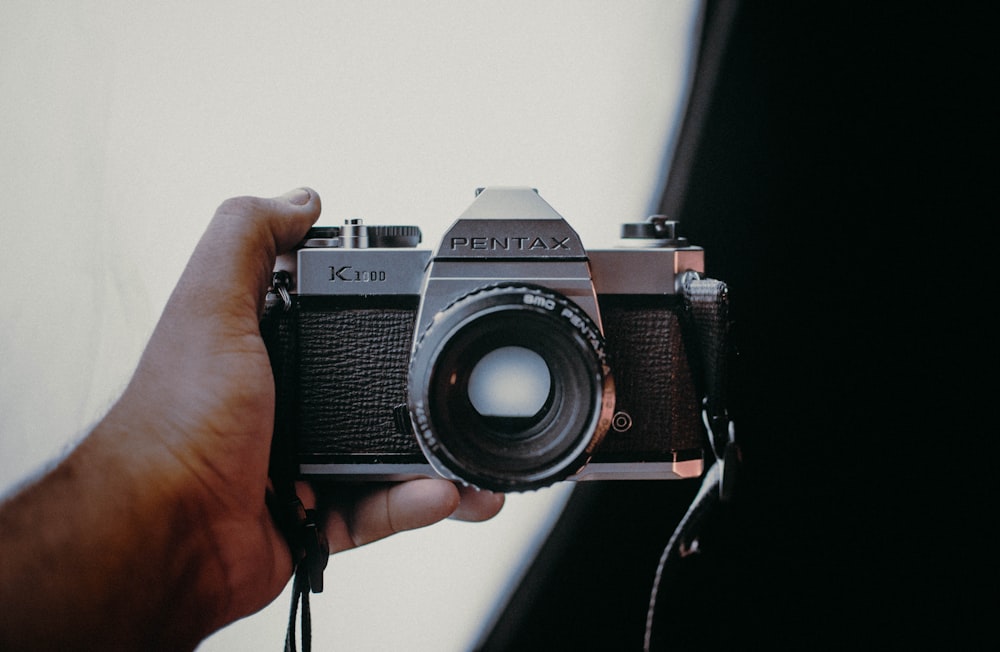 a person holding a camera in their hand