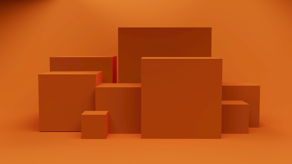 a group of cubes sitting on top of each other