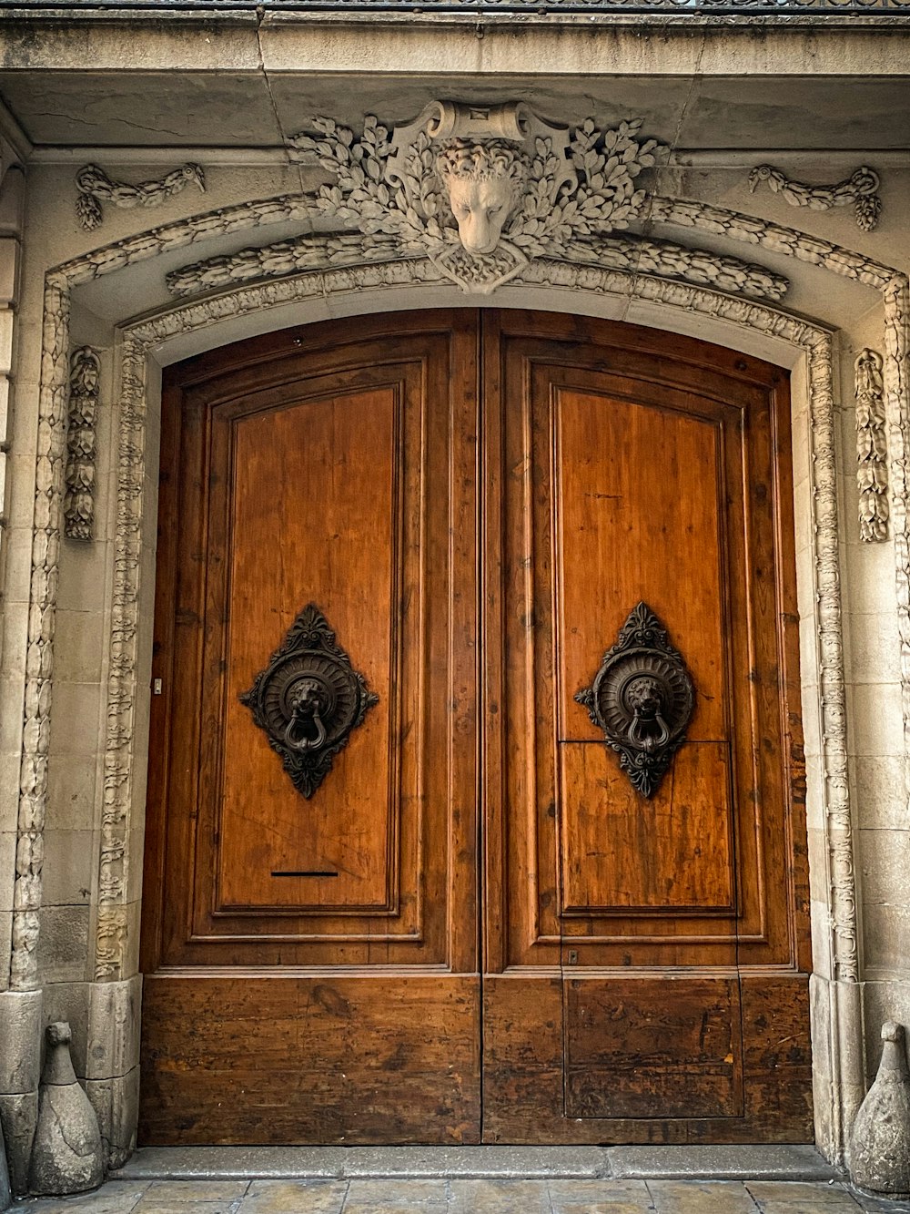 a large wooden door with ornate carvings on it