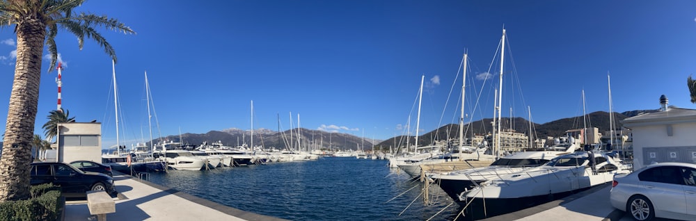 a bunch of boats that are sitting in the water