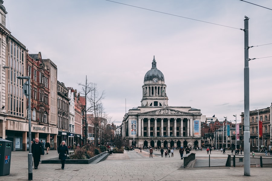 Nottingham Council House dome and city centre