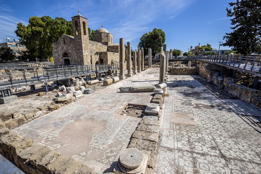 the ruins of the ancient city of pompei