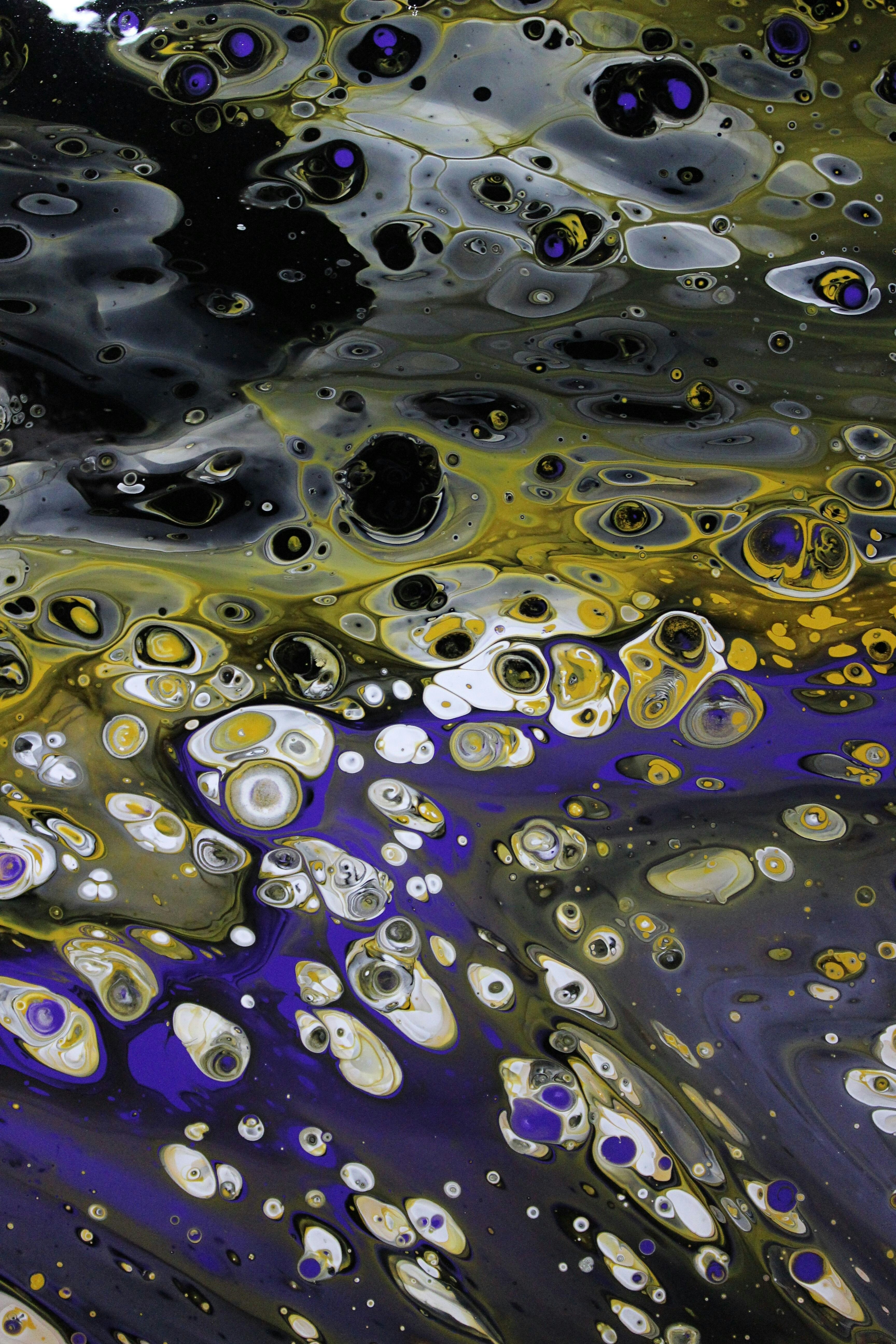 a close up of a liquid filled with bubbles