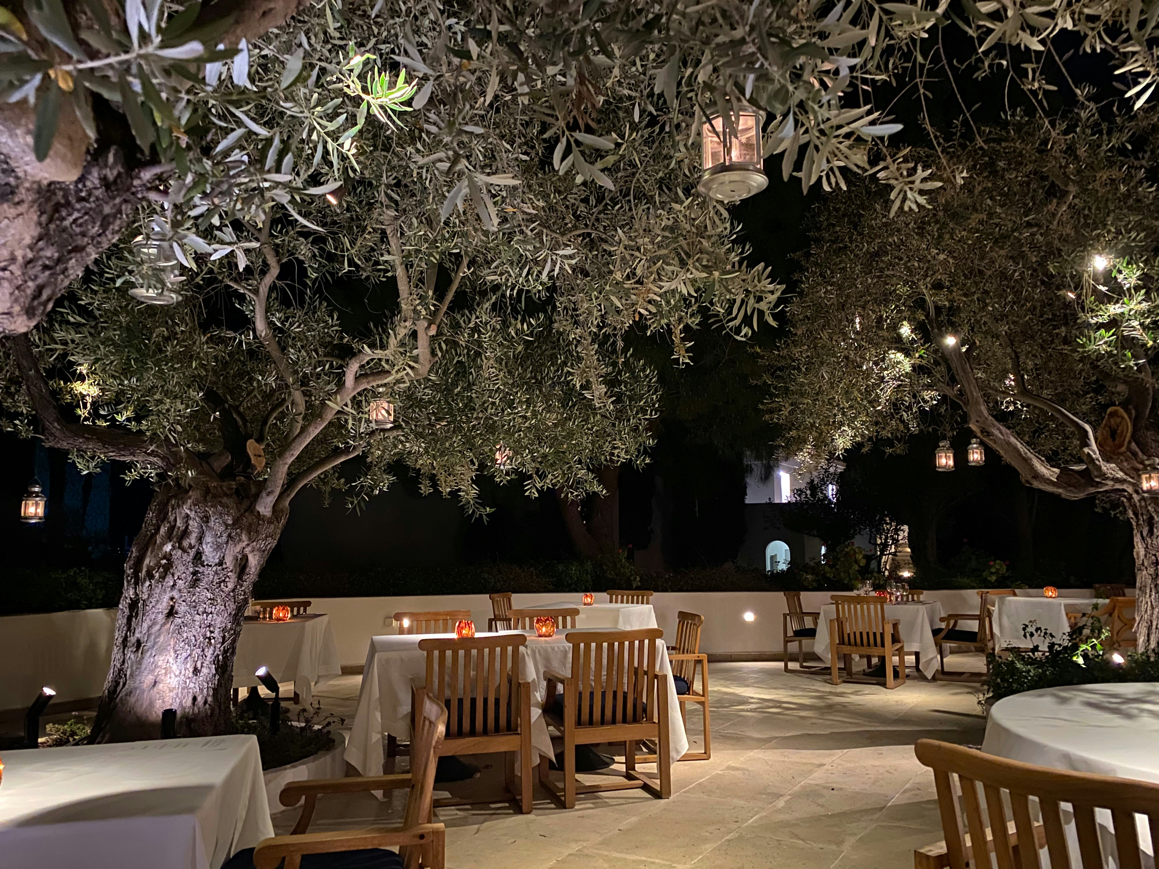 A perfect al fresco restaurant, Anassa Hotel in Neo Chorio, Cyprus