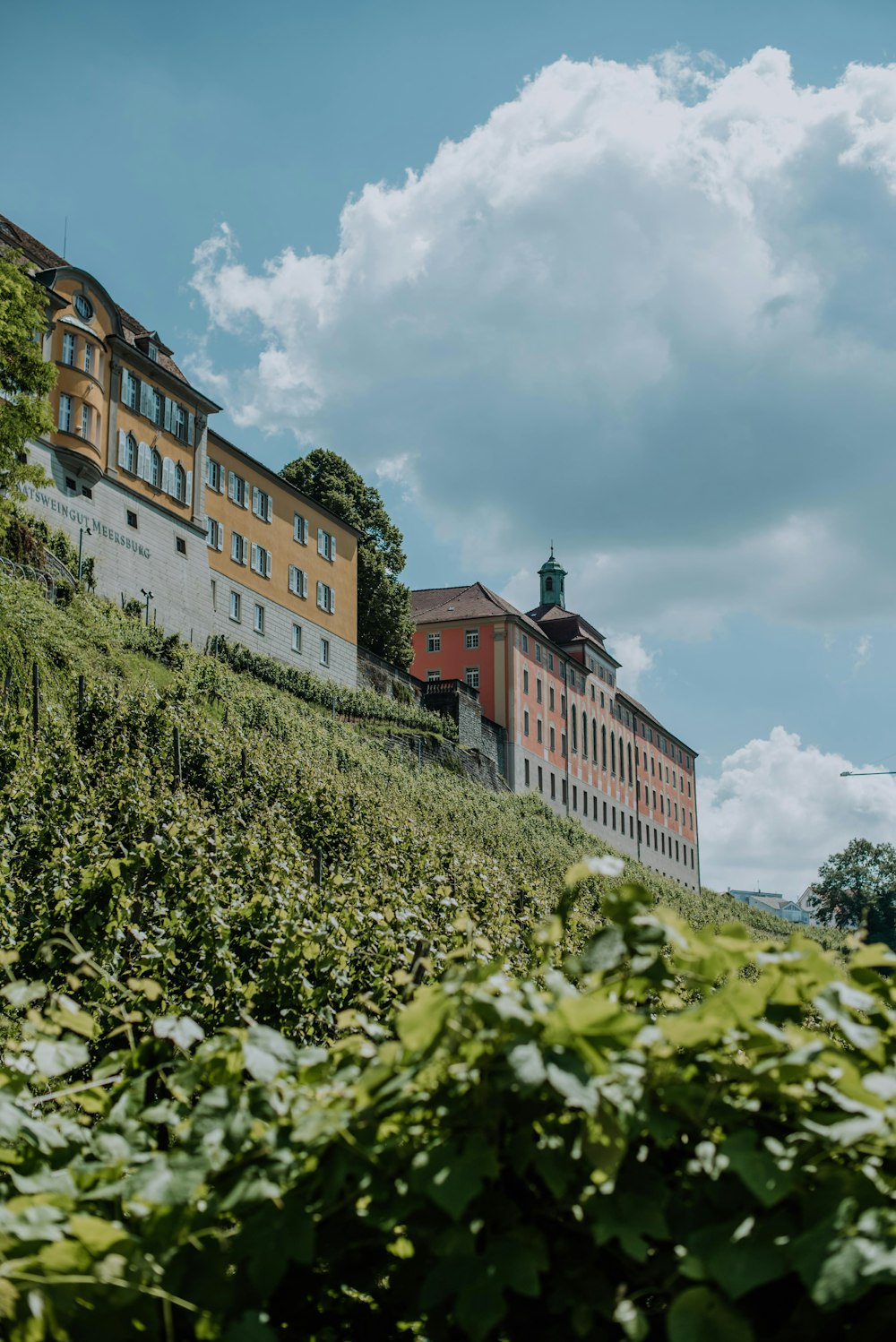 a building on the side of a hill