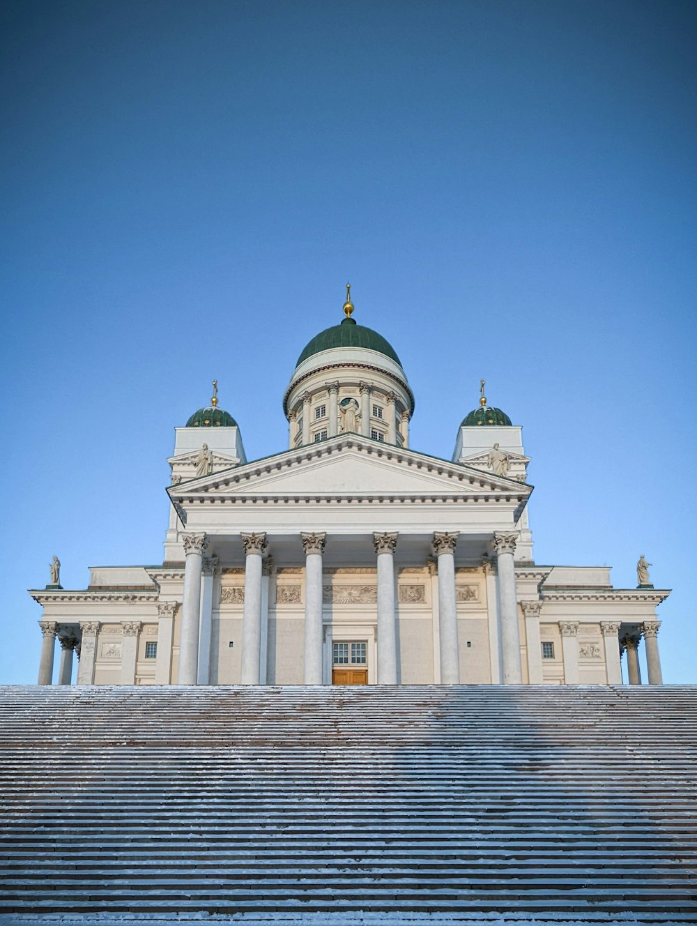 a large building with steps leading up to it