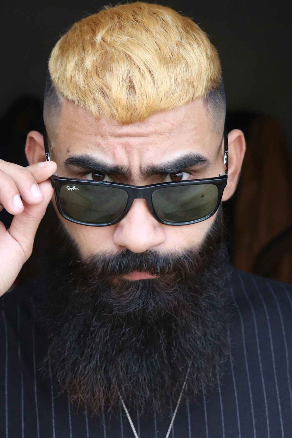 a man with a beard wearing sunglasses