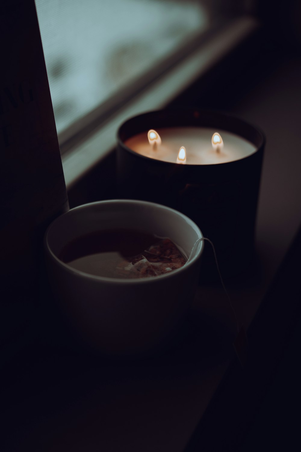 a cup of coffee on a table