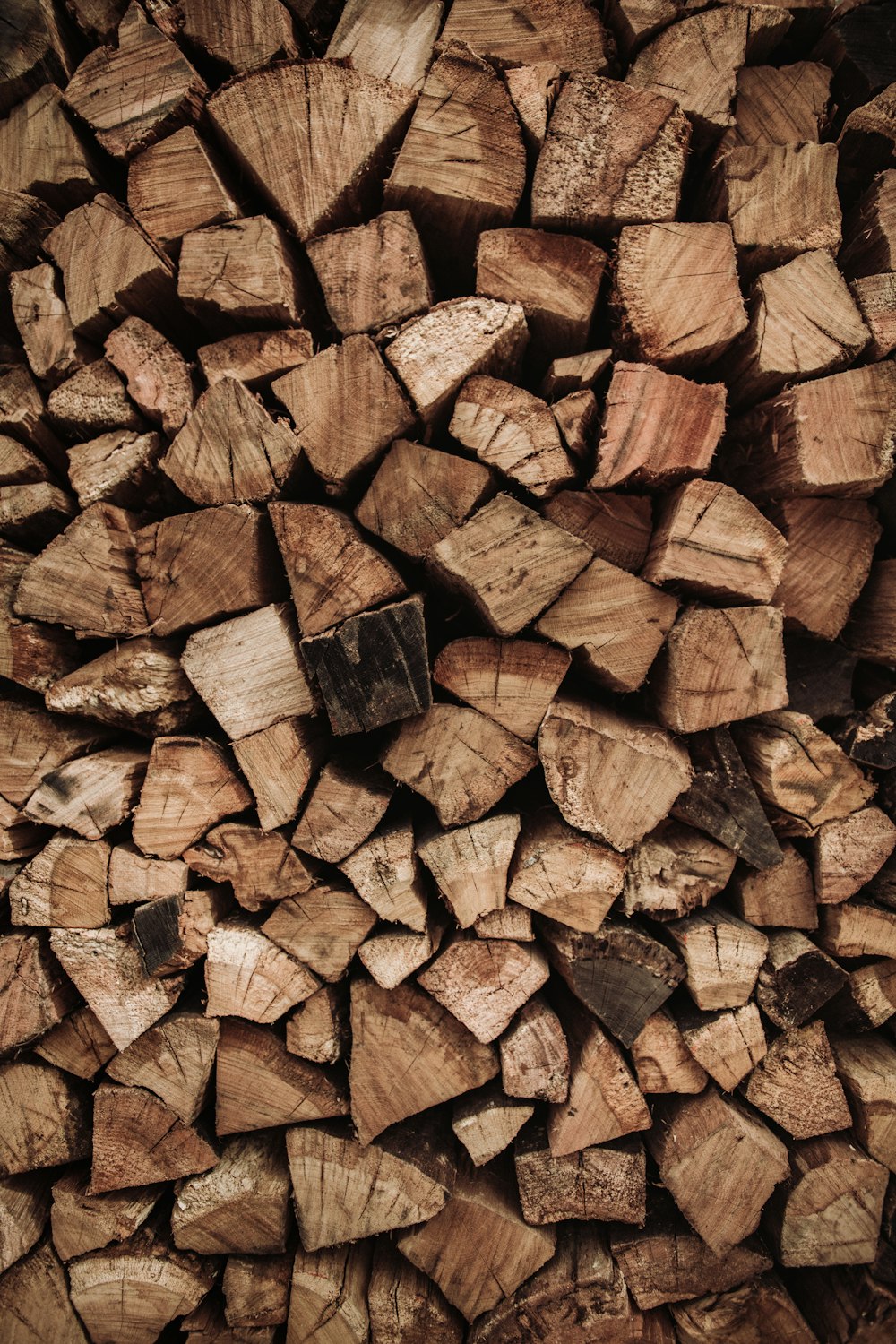 a pile of chopped wood sitting next to each other