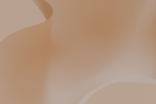 Abstract geometric shapes in soft beige-gold and turquoise hues forming a modern, minimalist media concept.