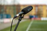 a microphone that is on top of a stand