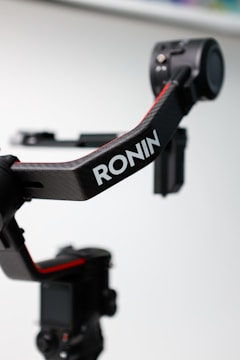 a close up of a camera on a tripod