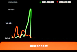 a close up of a cell phone screen with a line graph on it