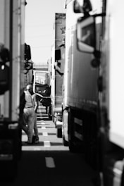 a couple of trucks parked next to each other